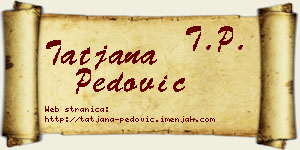 Tatjana Pedović vizit kartica